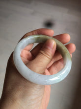Load image into Gallery viewer, 53.8mm certified Type A 100% Natural light yellow green Jadeite Jade bangle AK45-0450