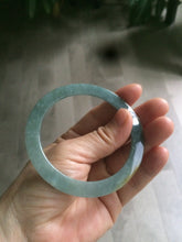 Load image into Gallery viewer, 58.1mm Certified Type A 100% Natural green/blue/gray/yellow super thin style Guatemala Jadeite bangle M51-7049