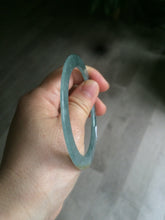 Load image into Gallery viewer, 58.1mm Certified Type A 100% Natural green/blue/gray/yellow super thin style Guatemala Jadeite bangle M51-7049