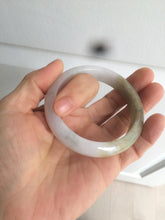 Load image into Gallery viewer, 53.8mm certified Type A 100% Natural light yellow green Jadeite Jade bangle AK45-0450
