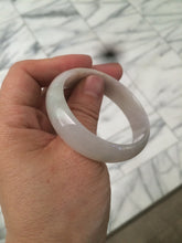 Load image into Gallery viewer, 49mm Certified Type A 100% Natural icy watery light green/white/yellow oval Jadeite Jade bangle B83-2500