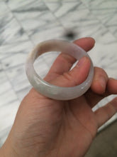 Load image into Gallery viewer, 49mm Certified Type A 100% Natural icy watery light green/white/yellow oval Jadeite Jade bangle B83-2500