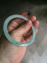 Load image into Gallery viewer, 58.6mm Certified Type A 100% Natural icy watery green super thin style Jadeite bangle M52