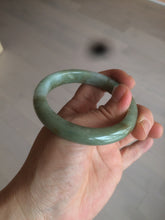 Load image into Gallery viewer, 53.2mm certificated Type A 100% Natural green/brown Jadeite Jade bangle AM65-4191