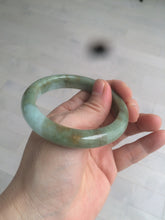 Load image into Gallery viewer, 53.2mm certificated Type A 100% Natural green/brown Jadeite Jade bangle AM65-4191