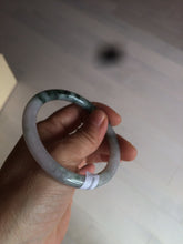 Load image into Gallery viewer, 55.8mm certified 100% natural green purple round cut jadeite jade bangle AK42-7560