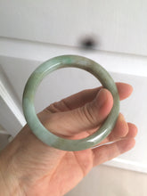 Load image into Gallery viewer, 53.2mm certificated Type A 100% Natural green/brown Jadeite Jade bangle AM65-4191