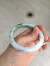 Load image into Gallery viewer, 56.5mm certified 100% natural Type A sunny green/white jadeite jade bangle A80-0458