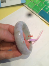 Load image into Gallery viewer, 57mm Certified Type A 100% Natural green/purple/brown Jadeite Jade bangle L69-0001