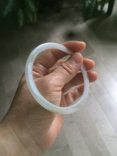 Load image into Gallery viewer, 61.5mm Certified Type A 100% Natural white/brown super thin style Jadeite bangle M53