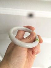Load image into Gallery viewer, 53.9mm Certified Type A 100% Natural white/light purple Jadeite Jade bangle L117-2745