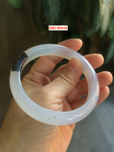 Load image into Gallery viewer, 100% natural icy clear agate bangle group AB37