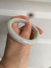 Load image into Gallery viewer, 53.9mm Certified Type A 100% Natural white/light purple Jadeite Jade bangle L117-2745