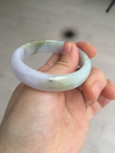 Load image into Gallery viewer, 47.5mm Certified Type A 100% Natural light green/purple/brown (Fu Lu Shou) oval Jadeite Jade bangle AT57-4197