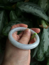 Load image into Gallery viewer, 53.9mm Certified Type A 100% Natural white/light purple Jadeite Jade bangle L117-2745