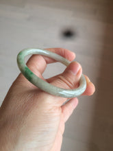 Load image into Gallery viewer, 48mm certified Type A 100% Natural sunny green/dark green/gray/black round cut Jadeite Jade bangle am64-6622
