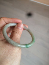 Load image into Gallery viewer, 48mm certified Type A 100% Natural sunny green/dark green/gray/black round cut Jadeite Jade bangle am64-6622