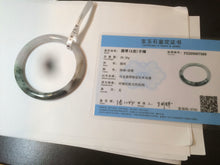 Load image into Gallery viewer, 55.8mm certified 100% natural green purple round cut jadeite jade bangle AK42-7560