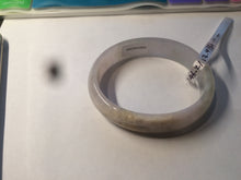 Load image into Gallery viewer, 49mm Certified Type A 100% Natural icy watery light green/white/yellow oval Jadeite Jade bangle B83-2500