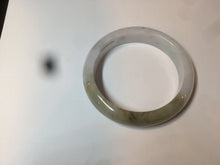 Load image into Gallery viewer, 53.8mm certified Type A 100% Natural light yellow green Jadeite Jade bangle AK45-0450