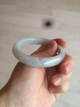 Load image into Gallery viewer, 52mm Certified 100% natural Type A light green/purple oval jadeite jade bangle U118-6866
