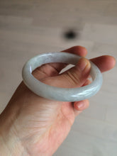 Load image into Gallery viewer, 52mm Certified 100% natural Type A light green/purple oval jadeite jade bangle U118-6866