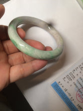 Load image into Gallery viewer, 56mm certified 100% natural sunny green/white/purple/yellow round cut jadeite jade bangle AF9-8927