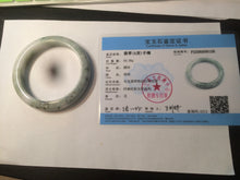 Load image into Gallery viewer, 56.6mm Certified Type A 100% Natural sunny green brown Jadeite Jade bangle AQ11-9156