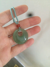 Load image into Gallery viewer, 24.6mm Certified 100% natural green aventurine jade (东陵玉) necklace m41 (add-on item.)