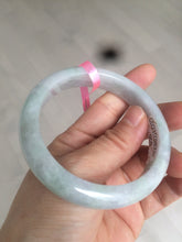 Load image into Gallery viewer, 57.9mm certified Type A 100% Natural light green/purple Jadeite Jade bangle AB39-3905