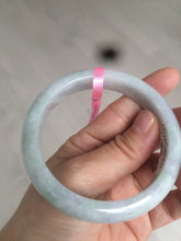 Load image into Gallery viewer, 57.9mm certified Type A 100% Natural light green/purple Jadeite Jade bangle AB39-3905