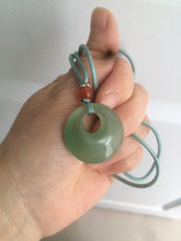 Load image into Gallery viewer, 24.6mm Certified 100% natural green aventurine jade (东陵玉) necklace m41 (add-on item.)