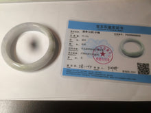Load image into Gallery viewer, 55.7mm certified 100% natural Type A  green/white/purple jadeite jade bangle AF14-8935