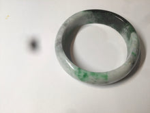 Load image into Gallery viewer, 53.5mm certified 100% natural Type A sunny green/dark green jadeite jade bangle Ak49-2724