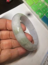 Load image into Gallery viewer, 55.7mm certified 100% natural Type A  green/white/purple jadeite jade bangle AF14-8935