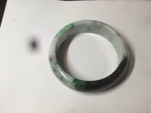 Load image into Gallery viewer, 53.5mm certified 100% natural Type A sunny green/dark green jadeite jade bangle Ak49-2724