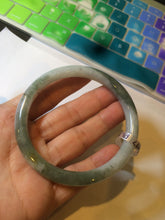 Load image into Gallery viewer, 59.5mm Certified Type A 100% Natural green round cut Jadeite Jade bangle AH67-4997 卖了