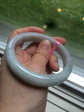 Load image into Gallery viewer, 57.9mm certified Type A 100% Natural light green/purple Jadeite Jade bangle AB39-3905