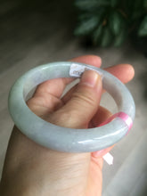 Load image into Gallery viewer, 57.9mm certified Type A 100% Natural light green/purple Jadeite Jade bangle AB39-3905