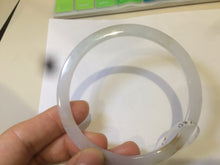 Load image into Gallery viewer, 61.5mm Certified Type A 100% Natural white/brown super thin style Jadeite bangle M53