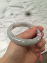 Load image into Gallery viewer, 57.9mm certified Type A 100% Natural light green/purple Jadeite Jade bangle AB39-3905