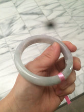 Load image into Gallery viewer, 57.9mm certified Type A 100% Natural light green/purple Jadeite Jade bangle AB39-3905