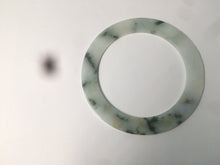 Load image into Gallery viewer, 53.6mm Certified type A 100% Natural green flying flowers Jadeite Jade bangle AB65