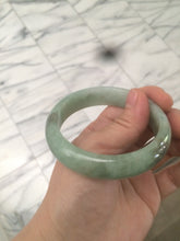 Load image into Gallery viewer, 54.5mm Certified Type A 100% Natural watery light green jadeite jade bangle D61