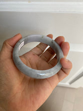 Load image into Gallery viewer, 57.4mm certified Type A 100% Natural light green/purple/gray Jadeite Jade bangle AM39-0734