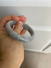 Load image into Gallery viewer, 57.4mm certified Type A 100% Natural light green/purple/gray Jadeite Jade bangle AM39-0734