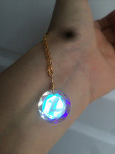 Load image into Gallery viewer, 17mm faceted glass crystal Initial letter "C" "H" "K" "L" "R" pendant (necklace) AD4 Add on item, not sale individually.