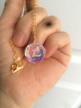 Load image into Gallery viewer, 17mm faceted glass crystal Initial letter "C" "H" "K" "L" "R" pendant (necklace) AD4 Add on item, not sale individually.
