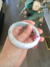 Load image into Gallery viewer, 54.8mm certified type A 100% Natural light green Jadeite Jade bangle  X16-5610