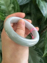 Load image into Gallery viewer, 54.8mm certified type A 100% Natural light green Jadeite Jade bangle  X16-5610